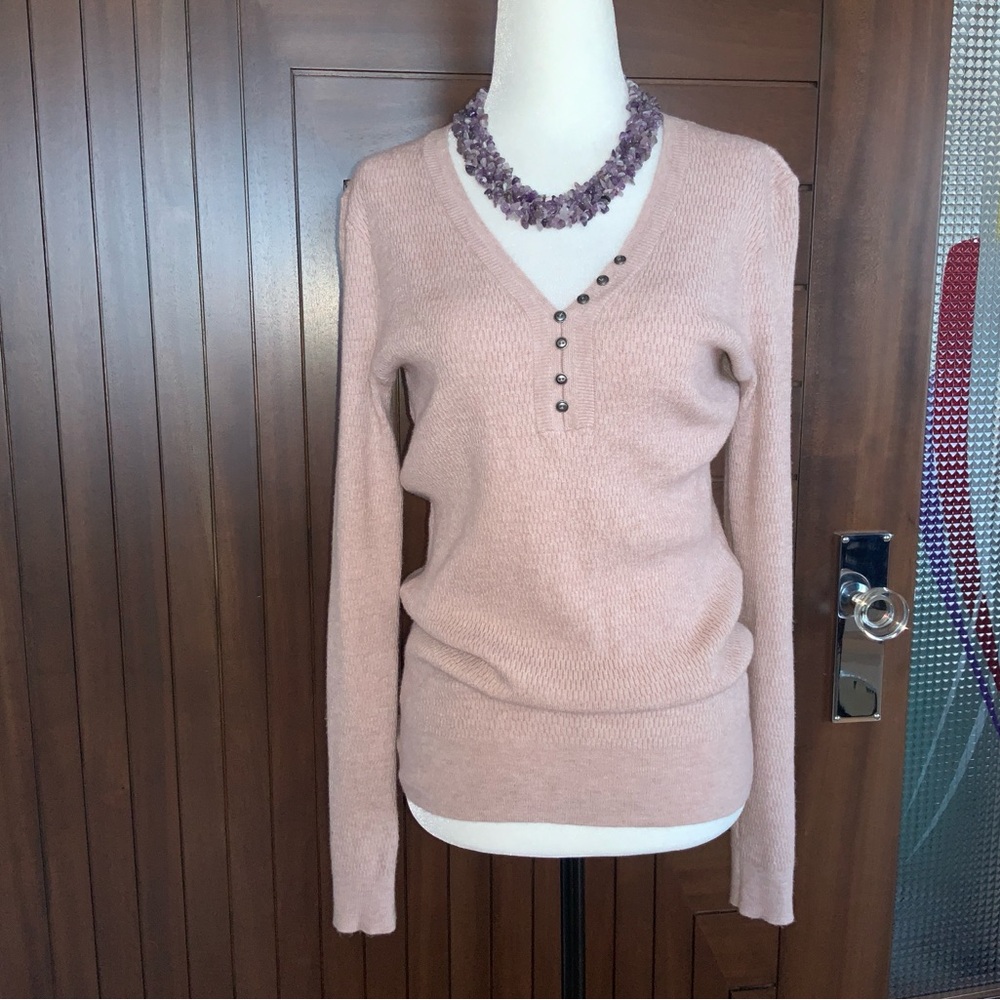 DENVER HAYES Powder Pink Sweater, Size M, EUC